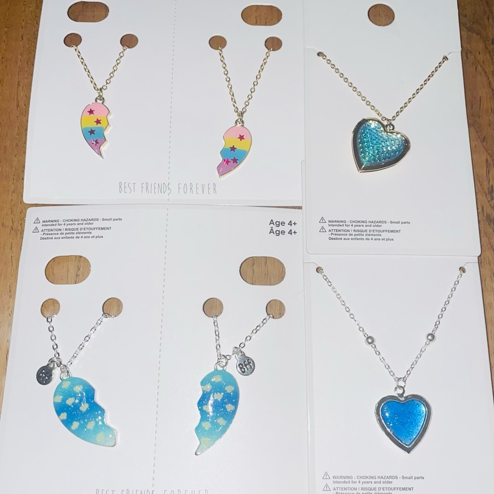 Best Friends‎ Forever Heart Necklaces